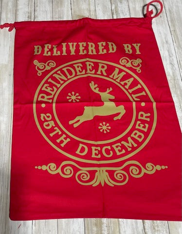 Reindeer Mail Christmas Gift Bag - Delivered by December 25